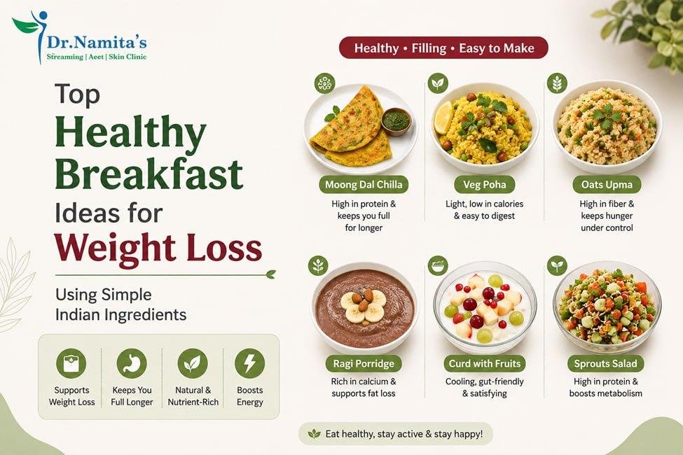 Top Healthy Breakfast Ideas for Weight Loss Using Simple Indian Ingredients
